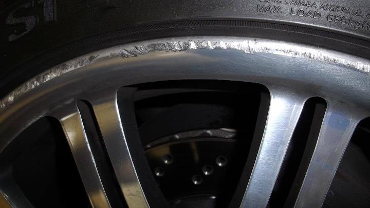 polished wheel rims before